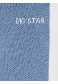 Big-Star - Skarpety męskie długie niebieskie Dipran 401. Kolor: niebieski. Materiał: bawełna. Wzór: ze splotem #2