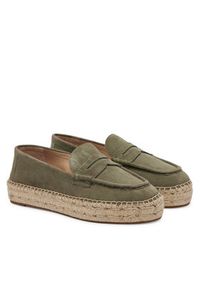 Lauren Ralph Lauren - LAUREN RALPH LAUREN Espadryle Luize 802953958008 Khaki. Kolor: brązowy. Materiał: skóra, zamsz #4