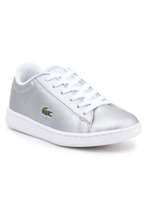 Buty Lacoste 7-34SPC0006334 srebrny. Kolor: srebrny. Materiał: materiał, syntetyk. Szerokość cholewki: normalna. Model: Lacoste Carnaby Evo