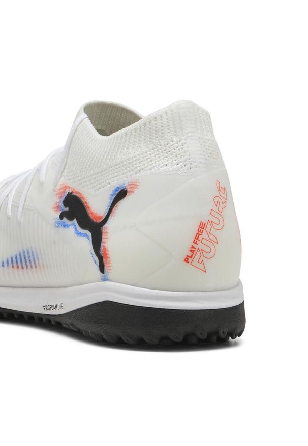 Puma - Buty piłkarskie unisex FUTURE 8 PRO Cage PUMA White Black Glowing Red. Kolor: czerwony, biały, wielokolorowy, czarny. Sport: piłka nożna