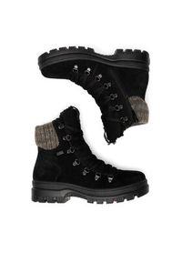 Rieker Trzewiki X8200-00 Czarny. Kolor: czarny. Materiał: zamsz, skóra #4