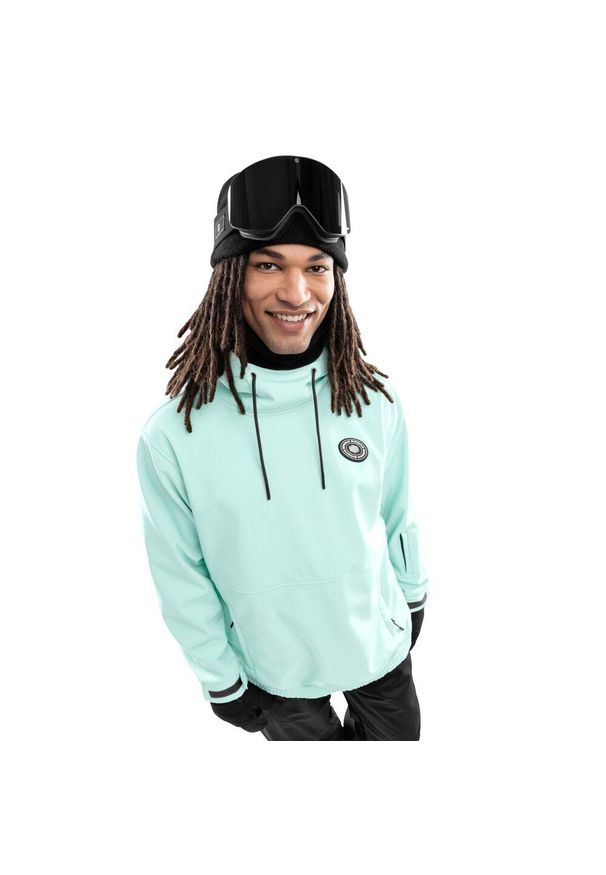 SIROKO - Kurtka snowboardowa męska W1 Iceberg. Kolor: niebieski. Materiał: softshell, materiał. Sezon: zima. Sport: snowboard