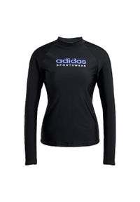 Adidas - Koszulka Long Sleeve Rash Guard. Kolor: wielokolorowy, niebieski, czarny. Materiał: materiał