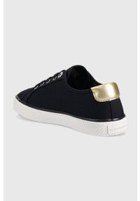 TOMMY HILFIGER - Tommy Hilfiger tenisówki LACE UP VULC SNEAKER damskie kolor granatowy FW0FW06957. Kolor: niebieski. Materiał: guma #5