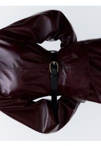 Reserved - Pasek z łączonych materiałów - czarny. Kolor: czarny. Materiał: materiał #1