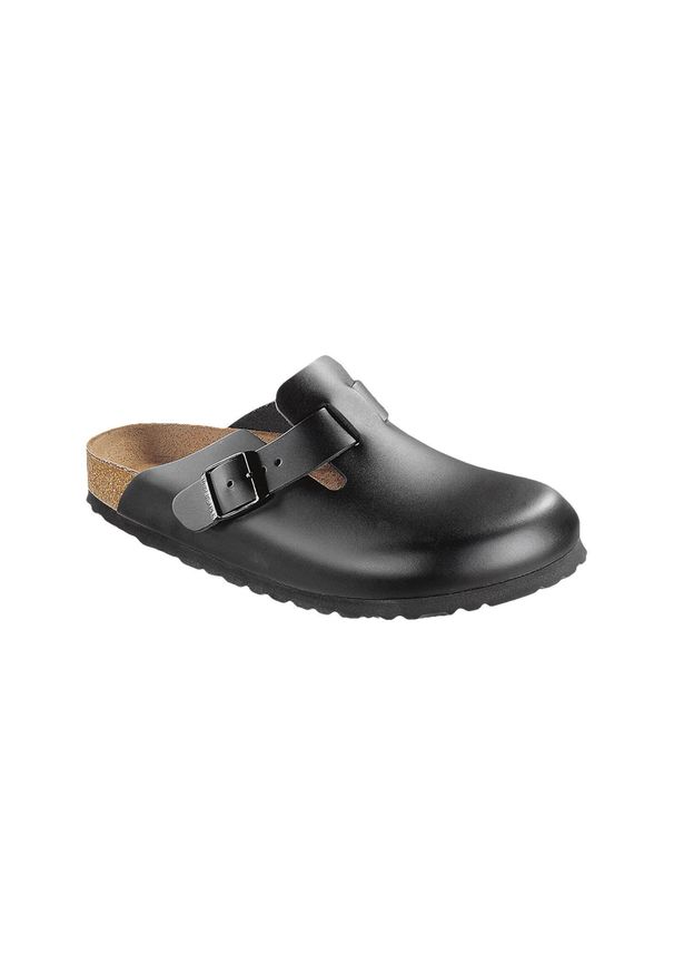 Buty do chodzenia męskie Birkenstock Boston Leder. Zapięcie: bez zapięcia. Kolor: czarny. Materiał: guma, materiał, skóra, syntetyk. Szerokość cholewki: normalna. Sport: turystyka piesza
