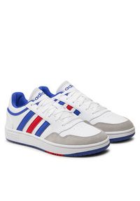 Adidas - adidas Sneakersy Hoops 3.0 IH0335 Biały. Kolor: biały. Materiał: skóra