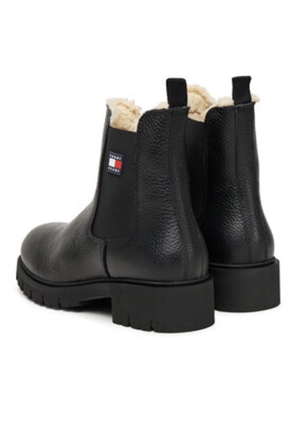 Tommy Jeans Sztyblety Tjw Chelsea Boot Wl EN0EN02826 Czarny. Kolor: czarny. Materiał: skóra