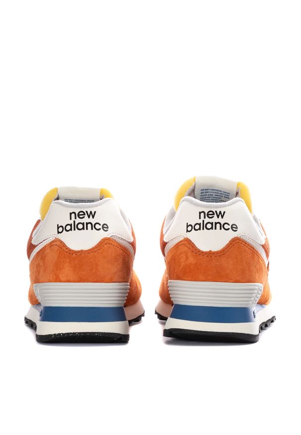 Sneakersy męskie New Balance U574VPA. Okazja: na co dzień, do pracy, na spacer. Kolor: pomarańczowy. Model: New Balance 574. Sport: turystyka piesza