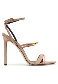 Elisabetta Franchi Sandały SA-14C-57E2-V620 Beżowy. Kolor: beżowy. Materiał: skóra