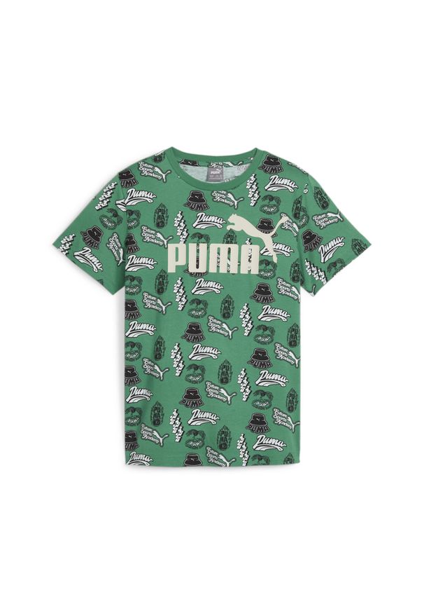 Puma Koszulka Ess+ Mid 90S Aop 67923986. Kolor: zielony