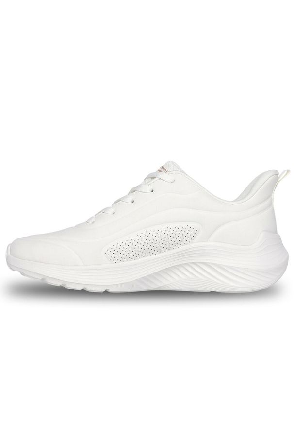 skechers - Buty do chodzenia damskie Skechers Bobs Squad Waves-just. Zapięcie: sznurówki. Kolor: biały. Materiał: guma, syntetyk, tkanina, materiał. Szerokość cholewki: normalna. Sport: turystyka piesza