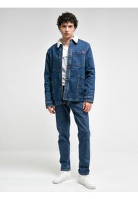 Big-Star - Spodnie jeans męskie proste z linii Authentic Workwear Trousers 488. Okazja: na co dzień. Kolor: niebieski. Styl: casual, klasyczny, elegancki #6