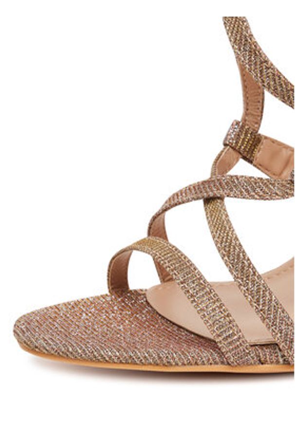 DeeZee Sandały F89725-88 Złoty. Kolor: złoty. Materiał: materiał