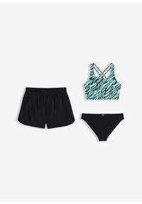 bonprix - Bikini + szorty (komplet 3-cz.). Kolor: czarny #2