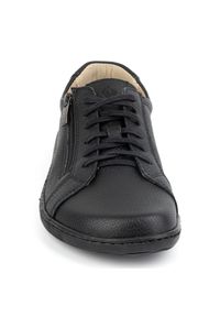 Olivier Damskie minimalistyczne buty skórzane barefoot model 1243 czarne. Okazja: na co dzień. Zapięcie: zamek. Kolor: czarny. Materiał: skóra. Styl: elegancki, casual #4