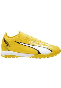 Buty piłkarskie Puma Ultra Match Tt M 107521 04 żółte. Kolor: żółty. Materiał: guma, materiał, dzianina. Szerokość cholewki: normalna. Sport: piłka nożna