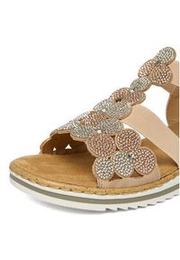 Rieker Sandały CEO-V0613-90 Beżowy. Kolor: beżowy. Materiał: skóra #3
