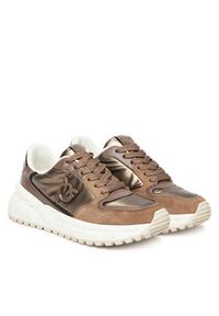 Pinko - PINKO Sneakersy Gem 07 SS0055P106 Brązowy. Kolor: brązowy. Materiał: materiał #6