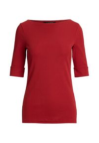 Lauren Ralph Lauren - LAUREN RALPH LAUREN Bluzka 200654963193 Czerwony Slim Fit. Kolor: czerwony. Materiał: bawełna #3
