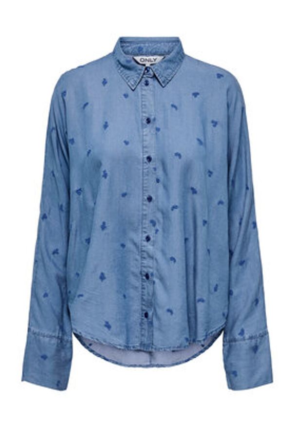 only - ONLY Koszula New Grace 15337926 Niebieski Loose Fit. Kolor: niebieski. Materiał: lyocell