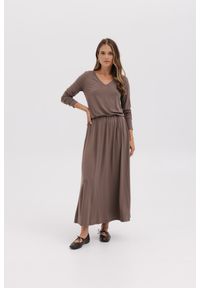 SUKIENKA KLARA KAKAO S - Flawless. Okazja: na co dzień, na uczelnię. Sezon: jesień. Styl: casual. Długość: maxi