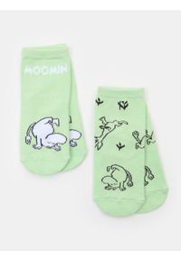 Sinsay - Skarpetki 2 pack The Moomins - zielony. Kolor: zielony