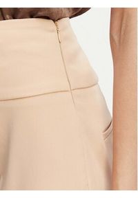 ACCESS FASHION Spodnie materiałowe 63-5022-135 Beżowy Flare Fit. Kolor: beżowy. Materiał: syntetyk #3