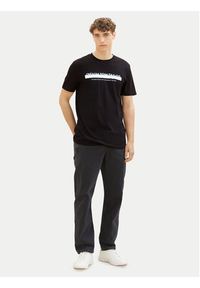 Tom Tailor Denim T-Shirt 1037653 Czarny Basic Fit. Kolor: czarny. Materiał: bawełna