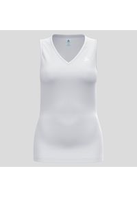 Koszulka sportowa damska Odlo BL TOP v-neck singlet ACTIVE F-DRY LIGHT. Kolor: biały