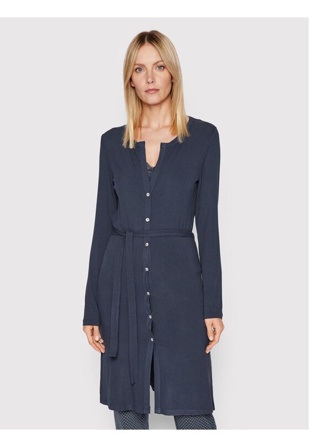 Szlafrok Triumph. Kolor: niebieski. Materiał: wiskoza