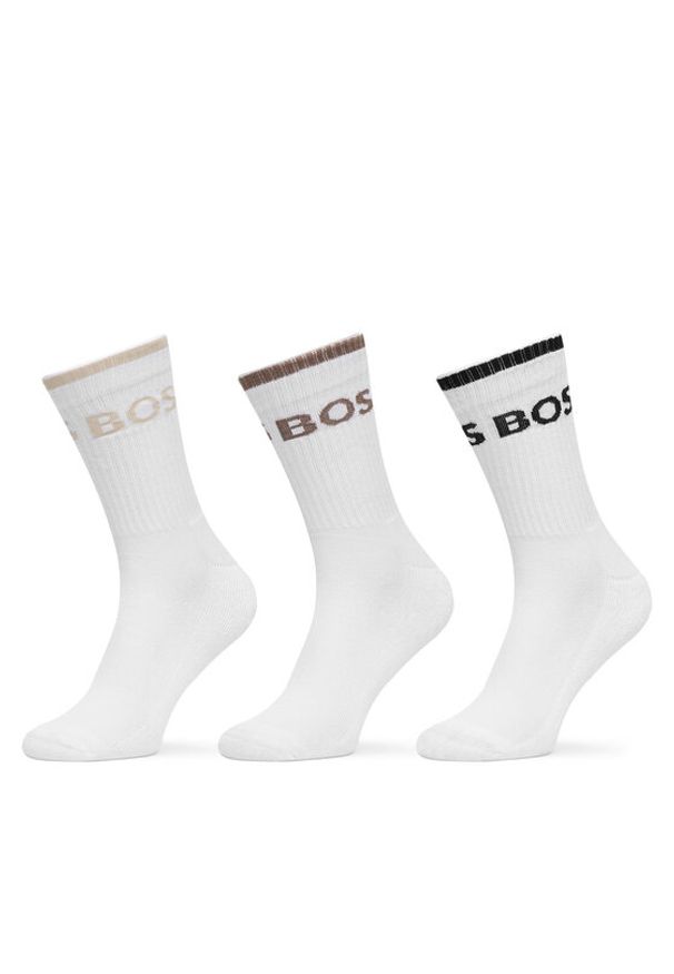 BOSS Zestaw 6 par wysokich skarpet męskich 50510168 Biały. Kolor: biały. Materiał: materiał, bawełna