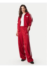 Adidas - adidas Spodnie dresowe Satin Sst Loose Trackpant KS7338 Czerwony Relaxed Fit. Kolor: czerwony. Materiał: syntetyk #5