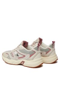 Calvin Klein Jeans Sneakersy Retro Tennis Su-Mesh Wn YW0YW00891 Beżowy. Kolor: beżowy. Materiał: skóra #5