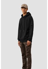 C.P. Company - C.P. COMPANY Czarna bluza męska Sweat Hooded, Rozmiar M. Okazja: na co dzień. Kolor: czarny. Materiał: bawełna. Styl: casual #6