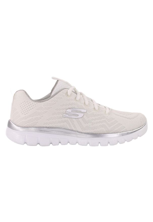 skechers - Buty na co dzień na trening damskie SKECHERS GRACEFUL GET CONECTED siateczka. Okazja: na co dzień. Kolor: biały. Sport: fitness