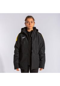 Kurtka sportowa damska Joma Trivor wiatrówka. Kolor: czarny, wielokolorowy, żółty. Styl: sportowy