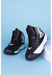 Casu - Czarne buty sportowe sznurowane casu 201a/bw. Kolor: czarny, wielokolorowy, biały