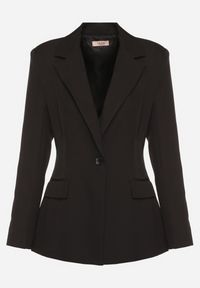 Born2be - Czarna Taliowana Marynarka VICES z Usztywnionymi Ramionami Aravita. Okazja: na co dzień. Kolor: czarny. Styl: klasyczny, casual, elegancki