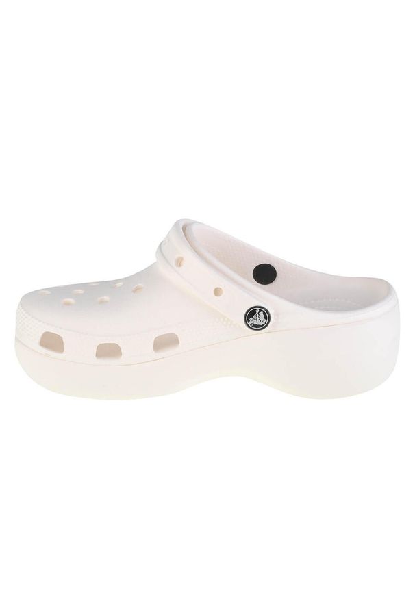 Klapki Crocs Model Classic Platform Clog W Kolor Biały. Kolor: biały. Materiał: materiał, syntetyk. Obcas: na platformie
