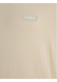 Calvin Klein Sweter K10K112534 Beżowy Slim Fit. Kolor: beżowy. Materiał: bawełna #7
