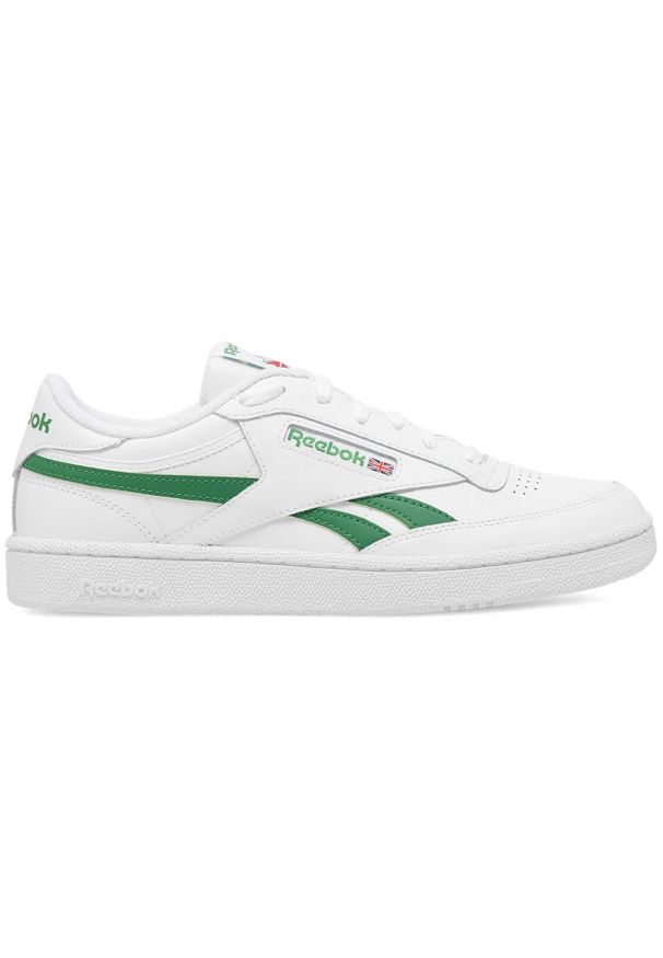 Reebok - Sneakers Reebook Club C Revenge zielono-białe. Zapięcie: sznurówki. Kolor: biały. Materiał: materiał. Szerokość cholewki: normalna. Model: Reebok Club. Sport: turystyka piesza