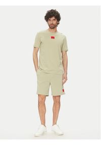 Hugo - HUGO T-Shirt Diragolino212 50447978 Zielony Regular Fit. Kolor: zielony. Materiał: bawełna #5