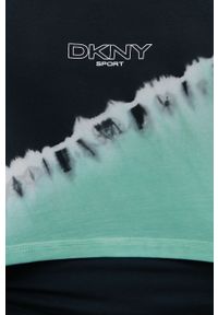 DKNY - Dkny top DP1T8468 damski kolor turkusowy. Okazja: na co dzień. Kolor: turkusowy. Materiał: dzianina. Długość rękawa: na ramiączkach. Styl: casual #4