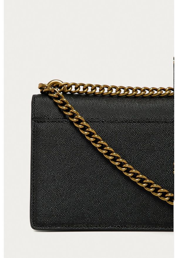 Kurt Geiger London - Torebka skórzana. Kolor: czarny. Materiał: skórzane. Rodzaj torebki: na ramię