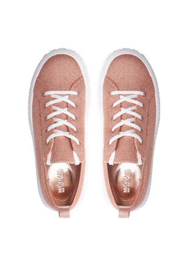 MICHAEL Michael Kors Sneakersy Grove Metallic 43S4GVFS2D Różowy. Kolor: różowy. Materiał: materiał