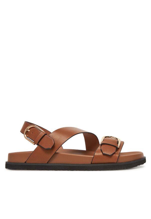 Jenny - JENNY Sandały WS173-20 Brązowy. Kolor: brązowy. Materiał: materiał