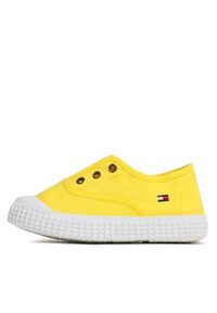 TOMMY HILFIGER - Tommy Hilfiger Trampki Low Cut Easy - On Sneaker T1X9-32824-0890 S Żółty. Kolor: żółty. Materiał: materiał #6