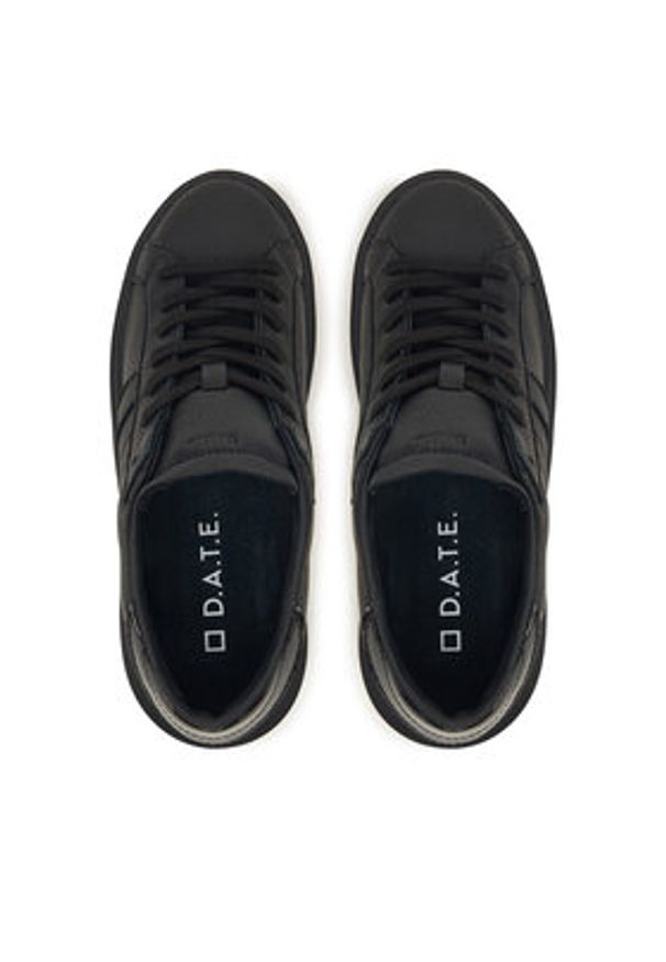 D.A.T.E. Sneakersy Hill Low Platform W431-HP-MN Czarny. Kolor: czarny. Materiał: skóra. Obcas: na platformie