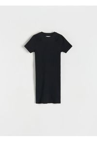 Reserved - Sukienka z wycięciami - czarny. Kolor: czarny. Materiał: dzianina, bawełna #1